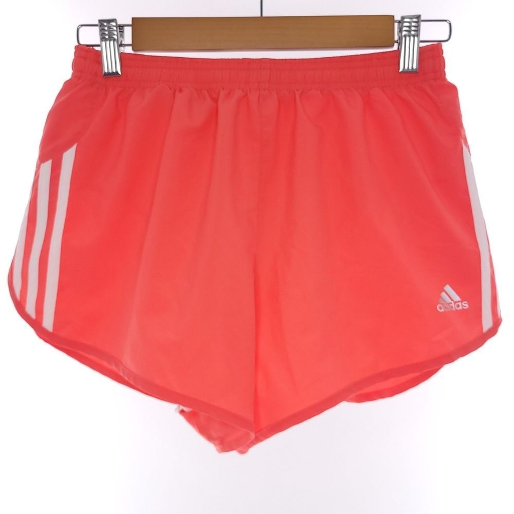 Adidas Climalite Orange White Athletic Running Shorts Womens Size Medium